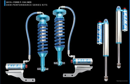KING 2015-2023 F150 4WD OEM Performance Series 2.5 Adjustable Front Coilovers & Rear Shocks
