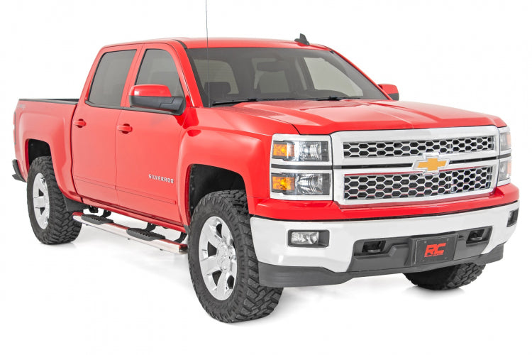Rough Country OVAL STEPS STAINLESS GMC 07-19, Crew Cab