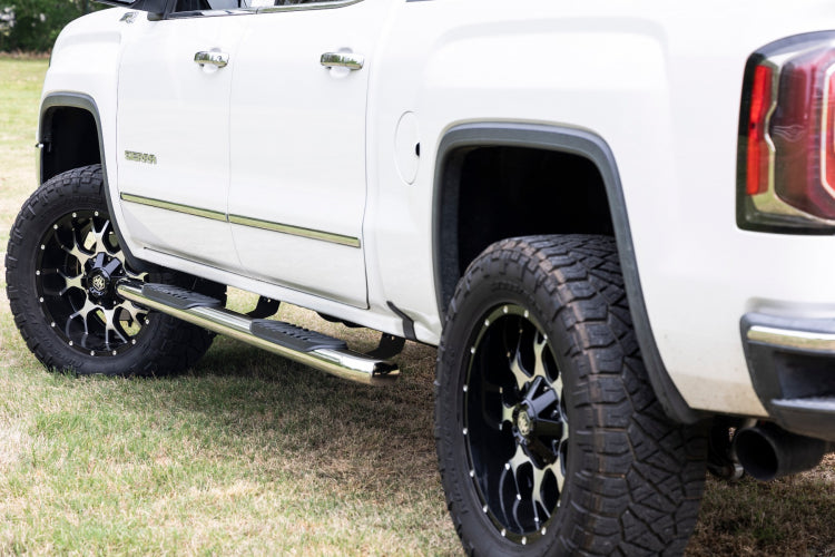 Rough Country OVAL STEPS STAINLESS GMC 07-19, Crew Cab
