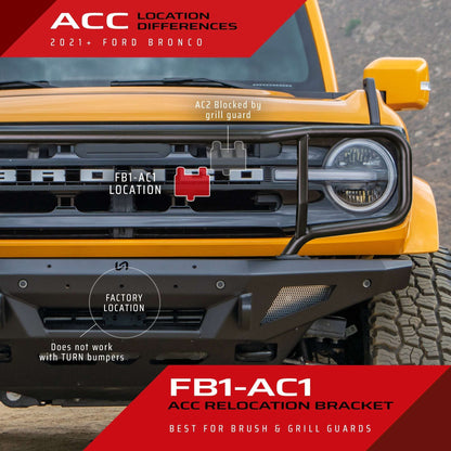 ACC Relocation Bracket for Ford Bronco Brush and Grill Guards