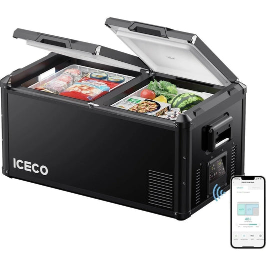 ICECO VL90 Pro Dual Zone 95QT Portable Cooler Black