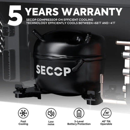 ICECO APL55 Aluminum Dual Zone 58QT Portable Cooler Black