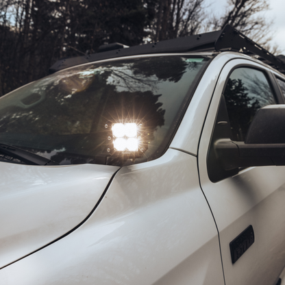 Heretic 6 Series Quattro Light: Black Bezel | Stainless Bolts | Spot Reflector | Clear Lens