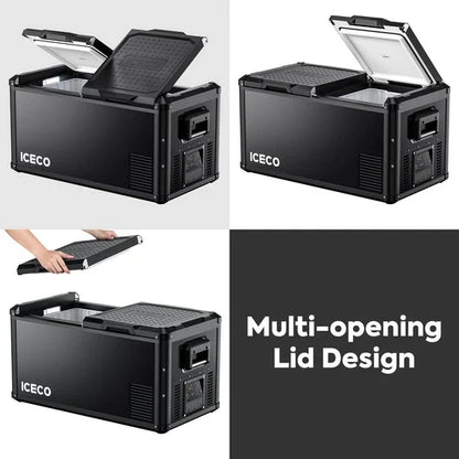 ICECO VL90 Pro Dual Zone 95QT Portable Cooler Black