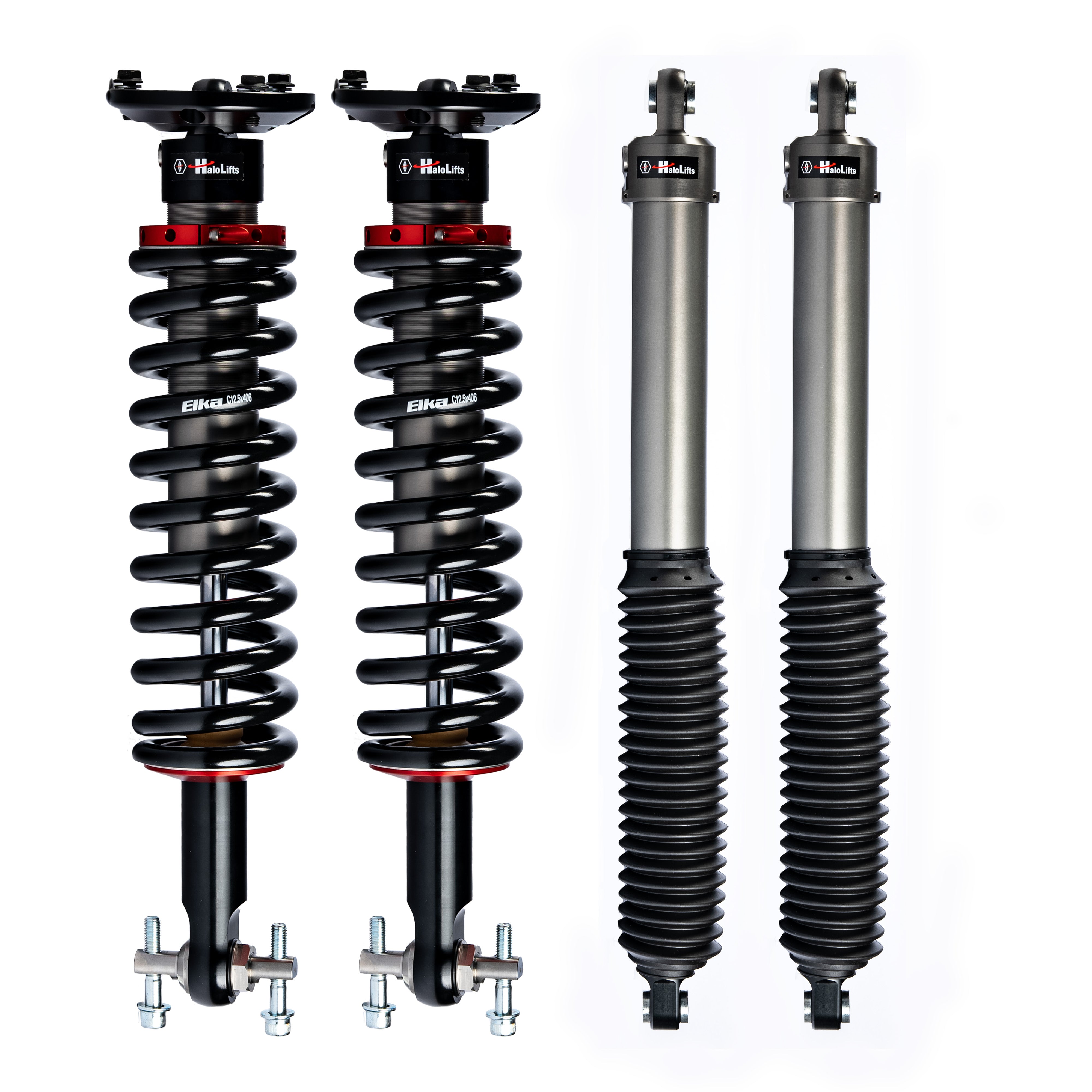 HaloLifts/Elka 2.5 IFP FRONT & REAR SHOCKS KIT for FORD F-150 4x4, 201