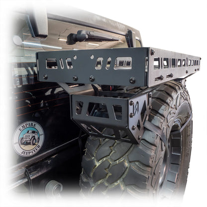 Turn Offroad Universal Offroad Spare Tire Storage Rack - Offroad Ice Chest Carrier
