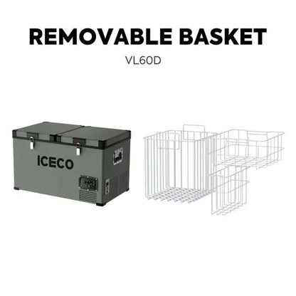 ICECO VL60 Dual Zone 63QT Portable Cooler Olive